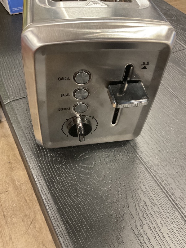Photo 1 of Hamilton Beach 2 Slice Toaster with Extra-Wide Slots, Bagel Setting, Toast Boost, Slide-Out Crumb Tray, Auto-Shutoff & Cancel Button, Defrost Function, Stainless Steel (22794)