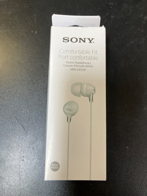 Photo 1 of Sony MDREX15LP In-Ear Earbud Headphones, White