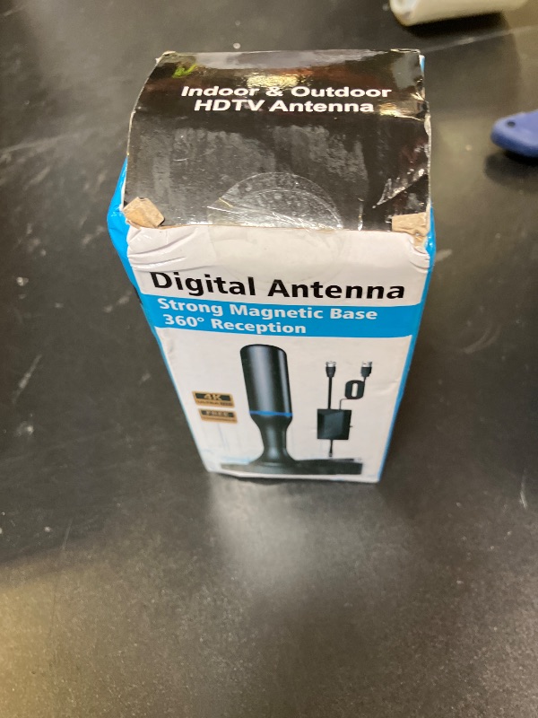 Photo 1 of Indoor TV Antenna for Local Channels, Digital TV Antenna for Smart Tv Indoor with Signal Booster, Inside HDTV Antennas with Magnetic Base & 10FT Coaxial Cable, Supports 4K 1080P