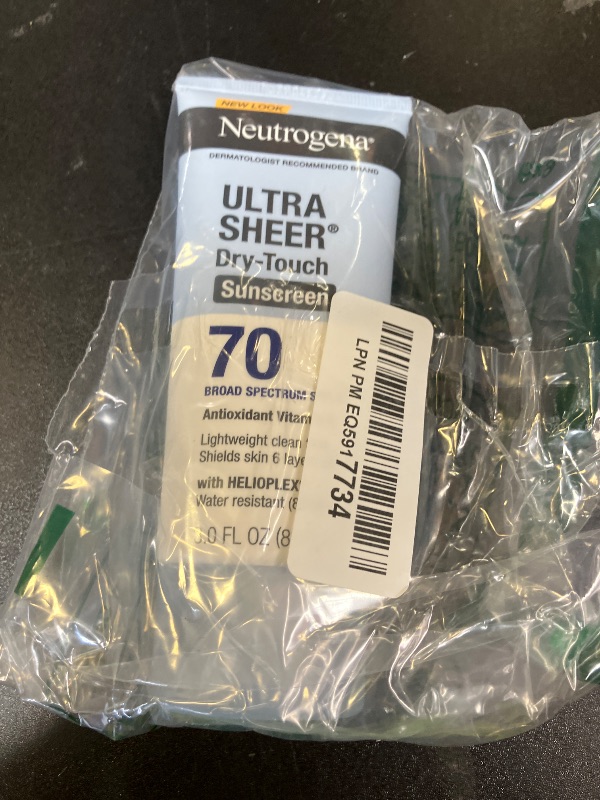 Photo 1 of Neutrogena Ultra Sheer Dry-Touch Sunscreen Lotion SPF 70, Broad Spectrum, Water Resistant 80 Min, Oil-Free, Oxybenzone-Free, Non-Comedogenic, Matte Finish, Body Sunscreen, Travel Size 3 Fl Oz