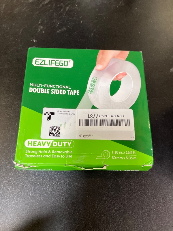 Photo 1 of EZlifego Double Sided Tape Heavy Duty(Extra Large 16.5FT), Nano Adhesive Mounting Tape Wall Decor,Sticky Picture Hanging Adhesive Strips Poster Tape