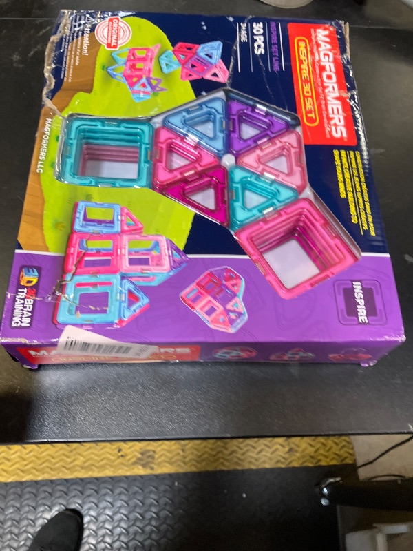 Photo 1 of Magformers Inspire 30-Piece Set | Magnetic Tiles Building Blocks, Educational Kit, STEM Toy Set | Magnetic Building Tiles for Kids to Develop Problem-Solving Abilities and Shape Recognition