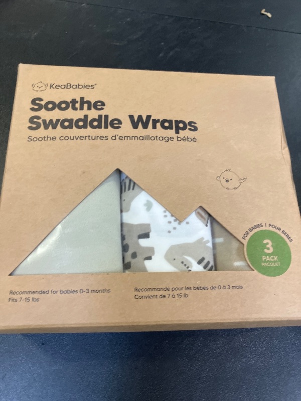 Photo 1 of 3-Pack Organic Baby Swaddle Sleep Sacks - Swaddles for Newborns, Infant 0-3 Months, Baby Girls, Boys, Soft & Snug Newborn Sleep Sack, Nursery Swaddling Blankets (Dino Ridge)