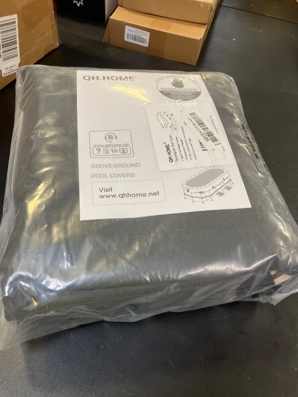 Photo 1 of QH.HOME Winter Rectangular Pool Cover for 9x18 Ft Bestway/Intex/Coleman Frame Rectangular Pool, Upgraded Heavy Duty Fabric&Ultimate Windproof with Fast Tightening Ratchet,Cold and UV Resistant