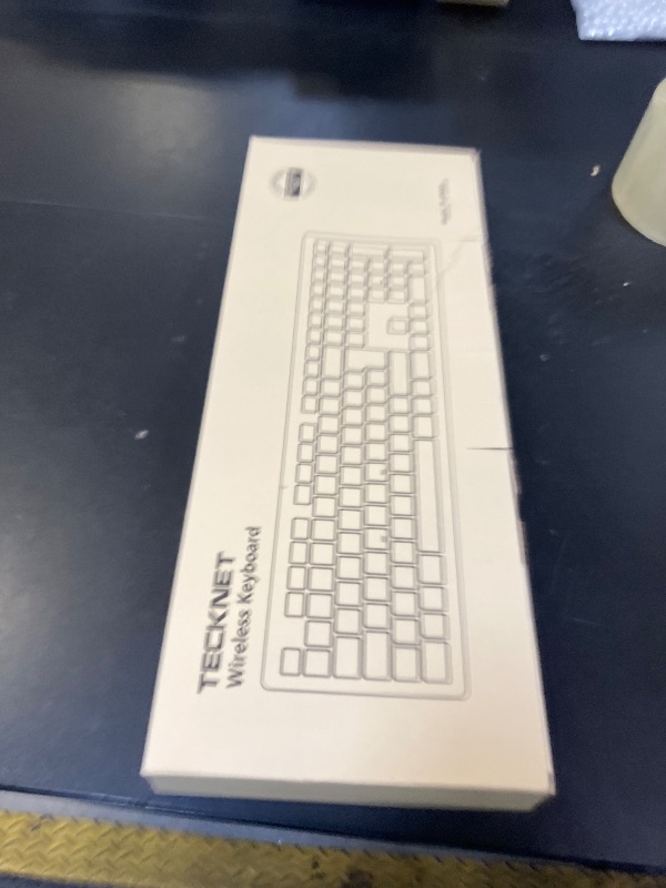 Photo 1 of TECKNET Bluetooth Keyboard Rechargeable, 4-Device Free Switching (2.4G+BT), Ultra-Slim Full Size Wireless Keyboard, Quiet Typing, for PC/Laptop/Smart TV/Phone, Adjustable Stand, 12 Multimedia Keys