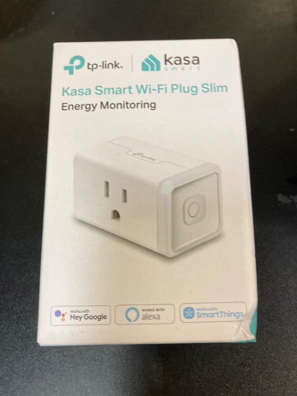Photo 1 of Kasa Smart Plug Mini with Energy Monitoring, Smart Home Wi-Fi Outlet Works with Alexa, Google Home & IFTTT, Wi-Fi Simple Setup, No Hub Required (KP115), White