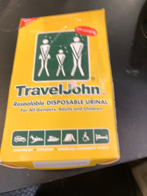 Photo 1 of TravelJohn Resealable Disposable Urinal for All Genders, Adults, and Children (6 Pack) Designed for Emergencies, Travel, Camping, Long Car Rides and more - 28oz/800ml capacity (TJ1N-C)