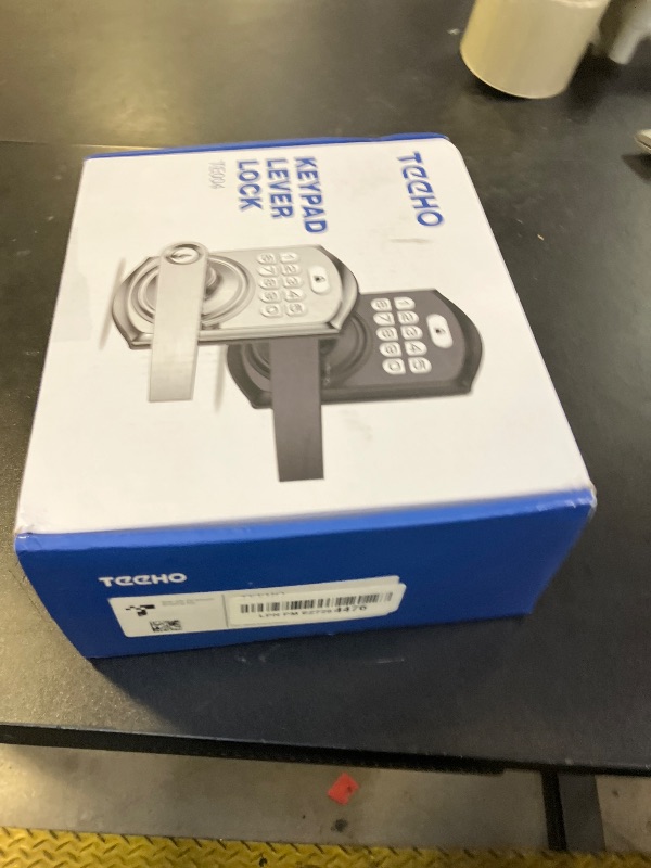 Photo 1 of TEEHO TE004 Keyless Entry Keypad Door Lock with Handle - Smart Digital Electronic Lock for Interior Door with Anti-Peeping, Auto Lock & Passage Mode - Easy Installation - Satin Nickel