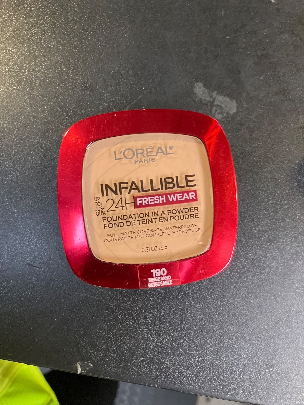 Photo 1 of L’Oréal Paris Makeup Infallible Fresh Wear Foundation in a Powder, Up to 24H Wear, Waterproof, Beige Sand, 0.31 oz.