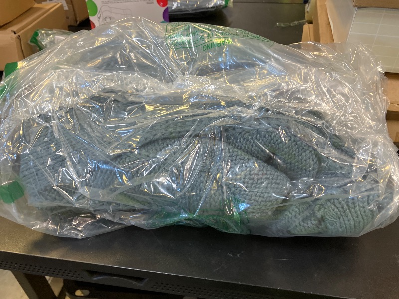 Photo 1 of RECYCO Cable Knit Dusty Blue Throw Blanket for Couch, Super Soft Warm Cozy Decorative Knitted Throw Blanket 2.3LB for Bed, Sofa, Chair 50"x60"