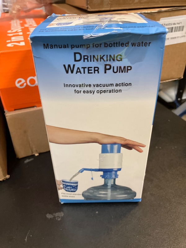 Photo 1 of Buoluty 5 Gallon Water Pump, Manual Water Pump, for 5 Gallon Water Bottles, Made Plastic, Cleaning Brush Included(Blue)