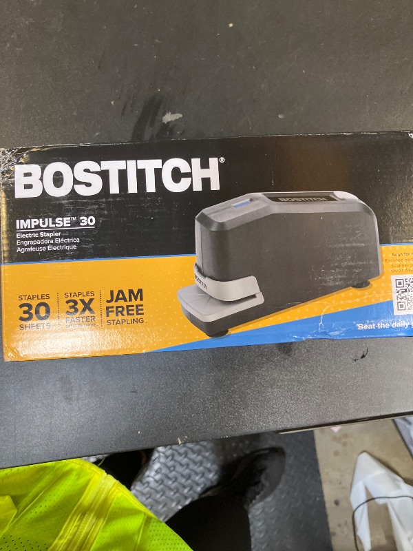 Photo 1 of Bostitch Impulse Drive, 30 Sheet Electric Stapler, No Jam Technology, Easy Reload, Black