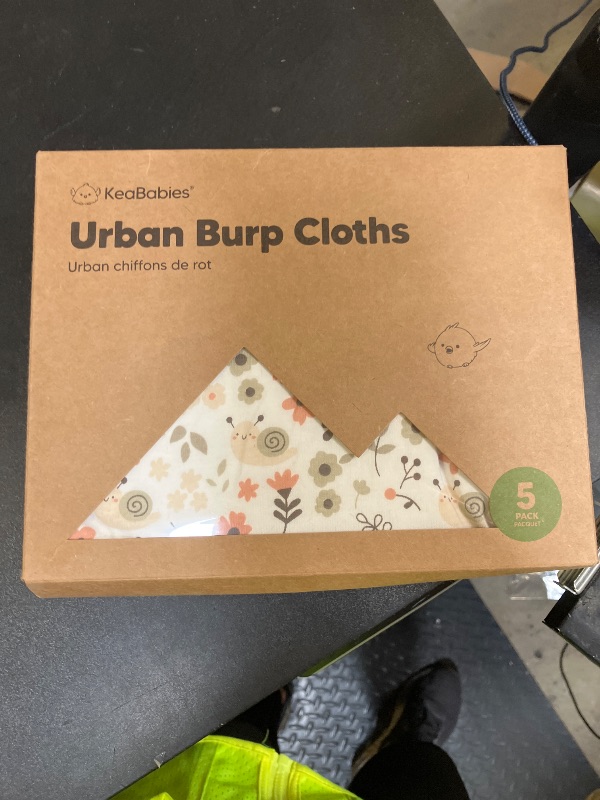 Photo 1 of Organic Burp Cloths Baby Boy & Girl - 5-Pack Super Absorbent Cotton Burping Cloths for Babies, Soft & Plush Newborn Spit Up Rags, Infant Towels for Milk Spit Up, Unisex, Large 21" x 10" (Sweet Charm)