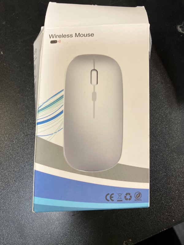 Photo 1 of AIKOKOK Wireless Bluetooth Mouse Rechargeable Laptop Mice with LED Use Portable(BT5.2 and USB 2.4G) Dual Mode Connection Silent Slim Computer Mouse for Laptop/iPad Tablet/Apple MacBook/PC (Black)