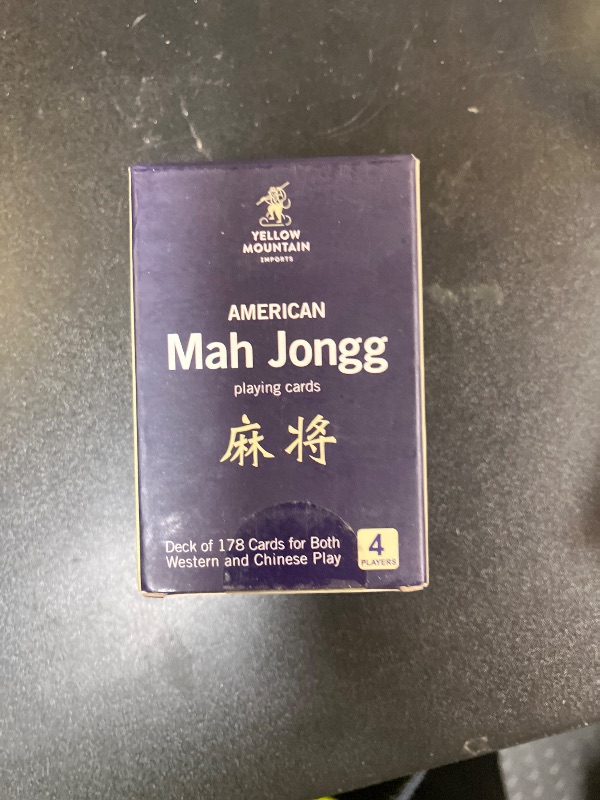 Photo 1 of Yellow Mountain Imports American Mah Jongg (Mahjong) Playing Cards, Indigo - 178 Card Set