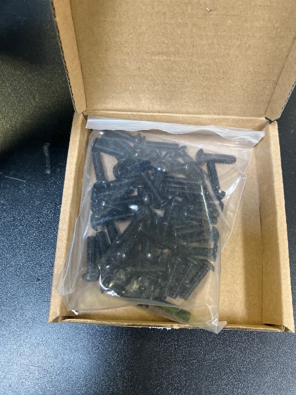 Photo 1 of #10-32 x 3/4" (50 Pack) Button Head Socket Cap Screws Bolts, Stainless Steel 304 (18-8), Allen Hex Drive, Coarse Thread, Fully Threaded, Black Coated