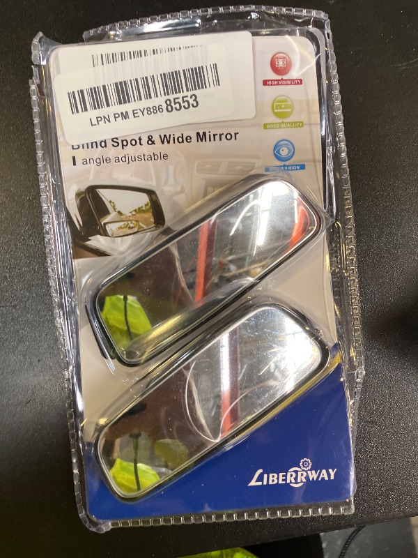 Photo 1 of Blind Spot Mirror for Cars LIBERRWAY Car Side Mirror Auto Wide Angle Convex Rear View Stick On Design, Adjustable
