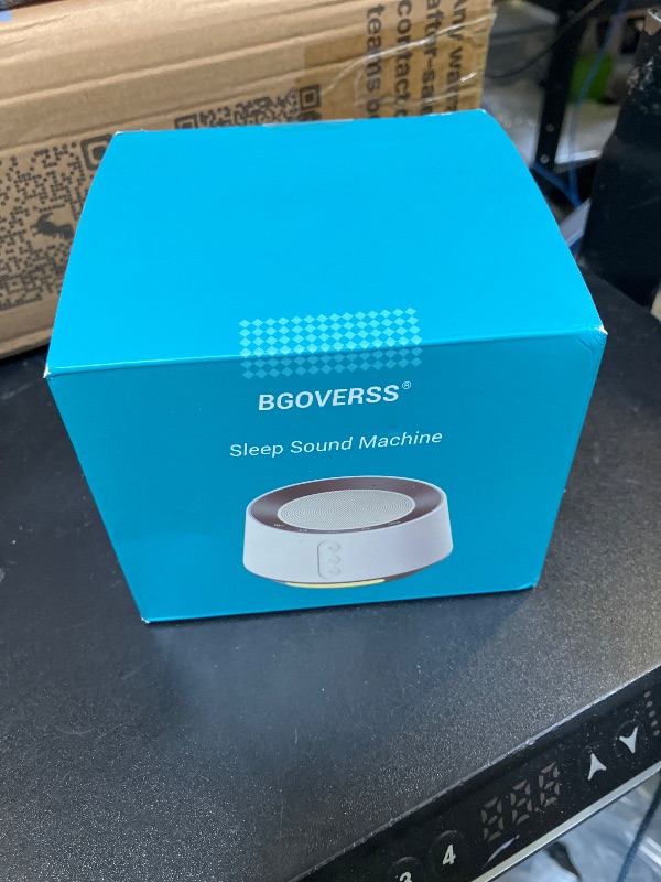 Photo 1 of BGOVERSS White Noise Sound Machine with 20 Soothing Sounds, 10 Colors Night Light Sleep Machines Home Office Travel, 5 Timers and Memory Feature Sound Machine for Nursery Baby Kids Adults (White)