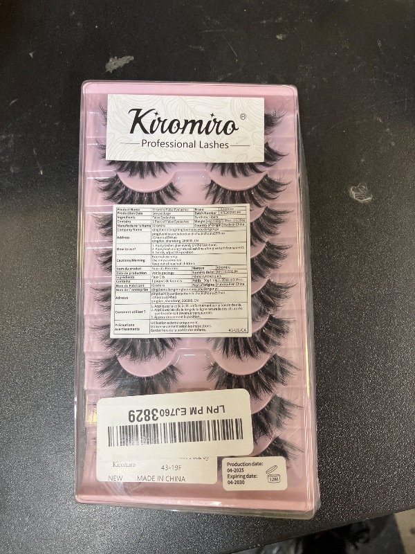 Photo 1 of False Eyelashes Natural Look Clear Band Lashes Cat Eye Faux Mink Eyelashes 3D Volume Fake Lashes Wispy Strip Lashes Pack by Kiromiro