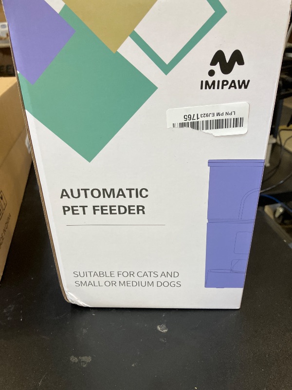 Photo 1 of IMIPAW Automatic Cat Feeder, 3L Timed Pet Dry Food Dispenser with Clog-Free Design, Auto Feeder for Cats, 1-6 Meals Per Day,with Stainless Steel