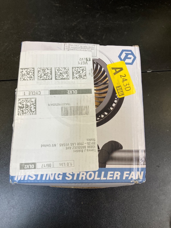 Photo 1 of Misting Stroller Fan, 6000mAh Battery Operated Portable Fan with Light & 360° Pivoting, Personal Fans with Flexible Tripod for Baby, Office, Travel,Treadmill,Outdoors
