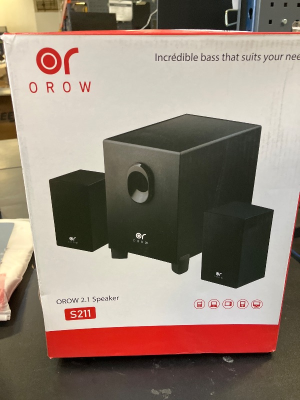 Photo 1 of OROW S211 New USB-Powered 2.1 Multimedia Speakers System with Subwoofer,16W Computer Speakers,Strong Bass,3.5mm Audio Inputs,Great for PC/PS4/TV (Wooden)