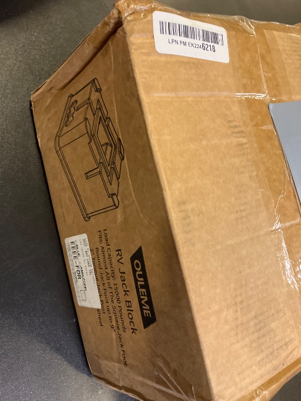 Photo 1 of OULEME Trailer Jack Block, for RV Camper Travel Trailer 5th Wheel, fits Tongue Stand Jack Post/Wheels, Round and Square Stabilizer Foot Plate, Supports up to 15,000 lbs, 2 Pack
