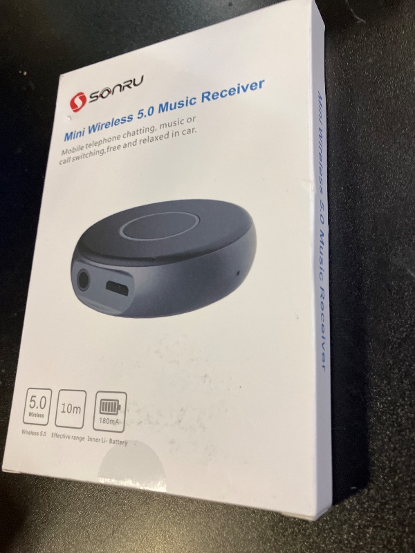 Photo 1 of SONRU Bluetooth 5.0 Aux Adapter for Car, Wireless Audio Receiver, Portable Hands-Free Kit With RCA AUX 3.5mm for Home/Car Stereo Music Streaming Sound System