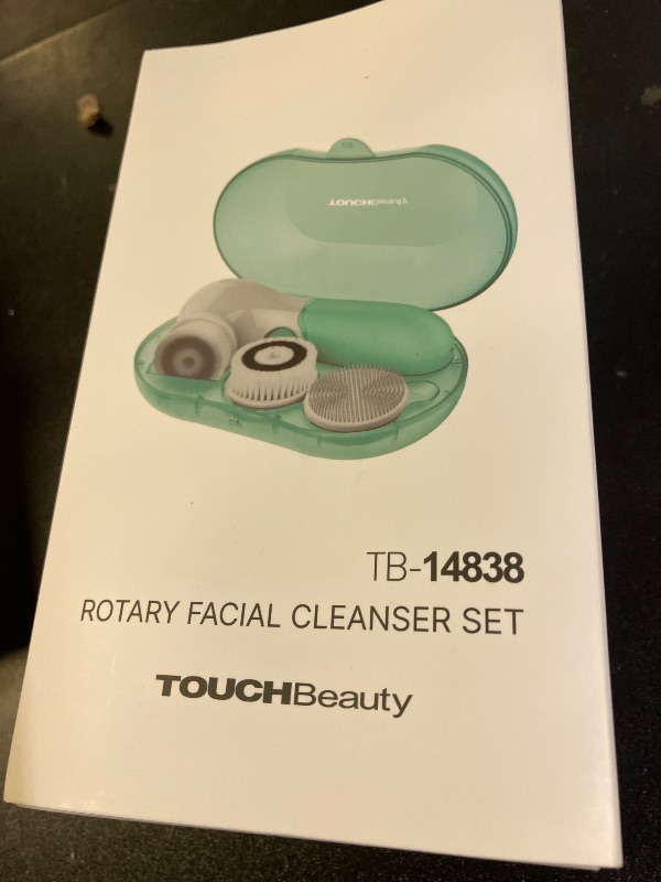 Photo 1 of Facial Cleansing Brush Electric Facial Exfoliating Massage Brush with 3 Cleanser Heads and 2 Speeds Adjustable for Deep Cleaning, Removing Blackhead, Face Massaging