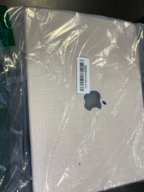Photo 1 of Seorsok Compatible for MacBook Pro 14 inch Case 2024-2021 M4 M3 Pro/Max A3112 A3185 A3401 A2918 A2992 M2 A2779 M1 A2442,Elegant Plastic Hard Shell Case Transparent Keyboard Cover,Beige Woven Fabric