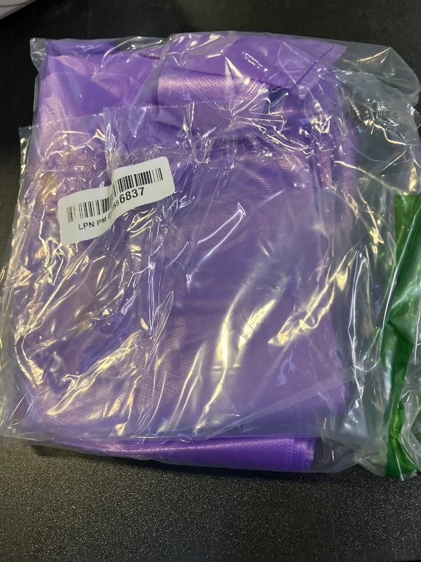 Photo 1 of ysmile Plastic Grocery Bag Thank You T Shirt Plastic Shopping Bag for Small Business Food To Go Bag with Handle 12x19 Inch 50 pcs - Purple