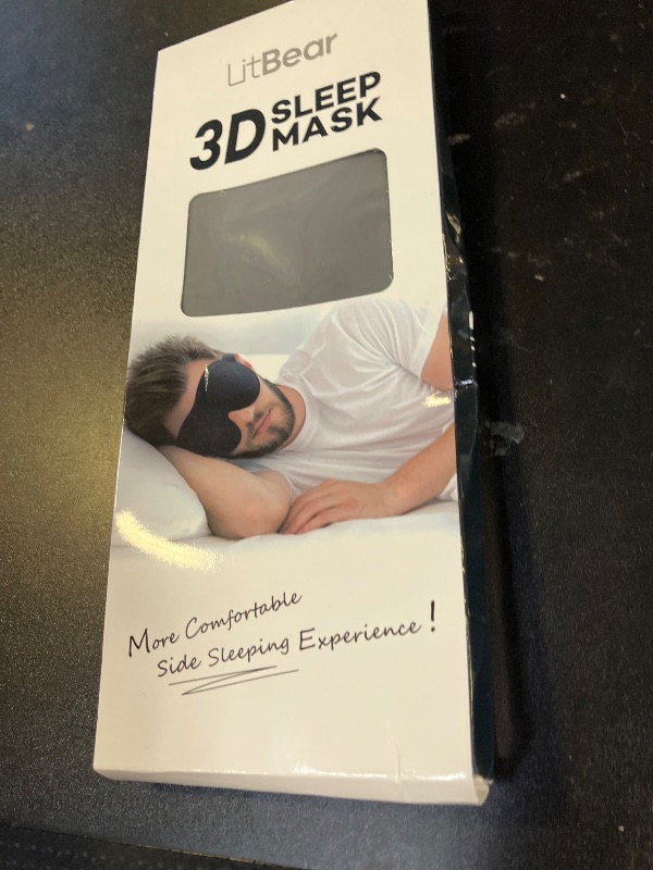 Photo 1 of LitBear Sleep Mask for Side Sleeper Women Men, Eye Mask for Sleeping Light Blocking, 3D Contoured Cup Sleeping Mask, Soft Breathable Sleep Eye Mask with Adjustable Elastic Strap for Flight Nap