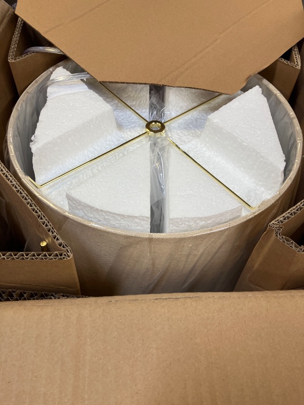 Photo 1 of Nourison Home 20" Sand (Light Beige) Ceramic Pot Table Lamp for Bedroom, Living Room, Console, Entryway
