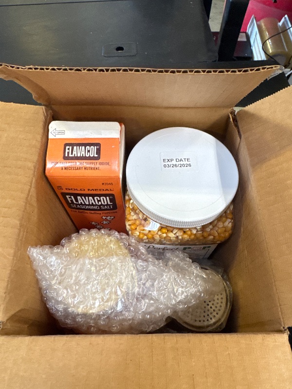 Photo 1 of Perfectware Popcorn Kit- (Includes 35oz Popcorn Season Salt, 4lbs Yellow Kernels, and 32oz Butter Flavored Coconut Oil, Plain,PW-Popcorn Kit-3
EXP 03/26/2026