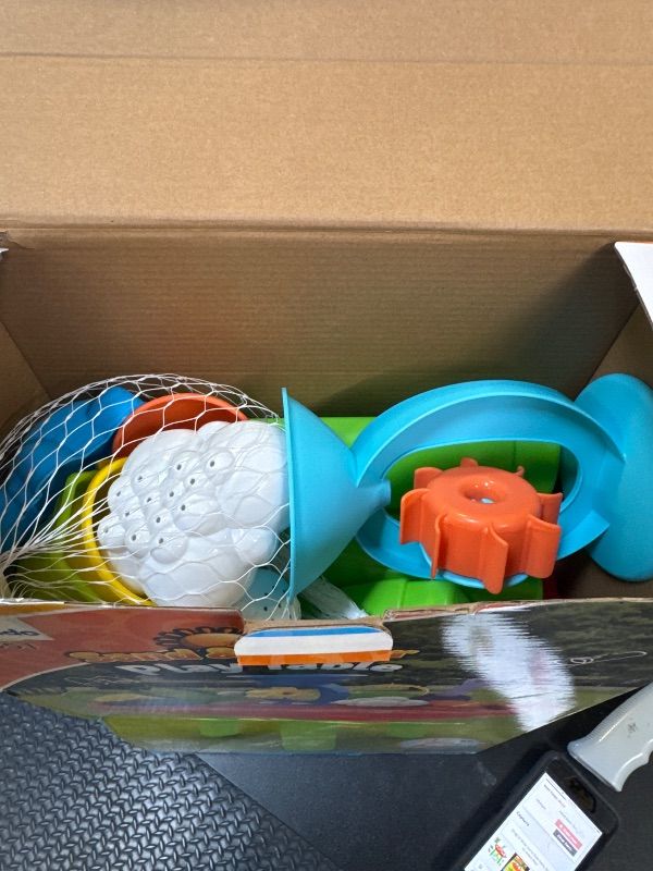 Photo 1 of BELLOCHIDDO 3 in 1 Toddler Water Table - Kids Sensory Play Table with Water Wheel, Bucket, Shovel and Mold, Outdoor Sand Play Activity - Beach Summer Toy for 1 2 3 4 5 6 7 8 Year Old