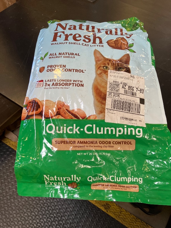 Photo 1 of Naturally Fresh Cat Litter Made From Walnut Shells, 1-2 Cats, Unscented, Upcycled, Easy Scooping, Sustainable, 26 Lbs
Unknown expiration date