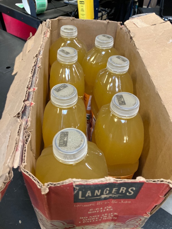 Photo 1 of Langers 5 Cal Pineapple Juice Cocktail, 64 Fl Oz (Pack of 8) Expiration Date 08/01/2025