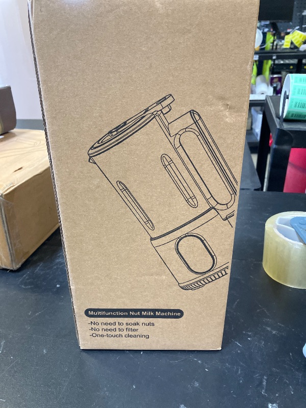 Photo 1 of 8 in 1 Automatic Nut Milk Maker, Almond Milk Maker,40oz ?1200ML?Automatic Soy Milk Maker for Homemade Oat, Coconut, Soy, Plant Based Milks with Delay Start/Keep Warm/Boil Water?White?