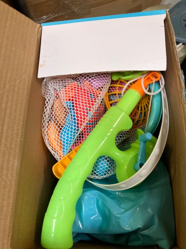 Photo 1 of NIPLOOOW Pool Fishing Toys Games, Water Table Bathtub Toy with Inflatable Pool Pole Rod Net Plastic Floating Fish, Birthday Gifts for Kids Age 3 4 5 6 Year Old,Kids Outdoor Toys