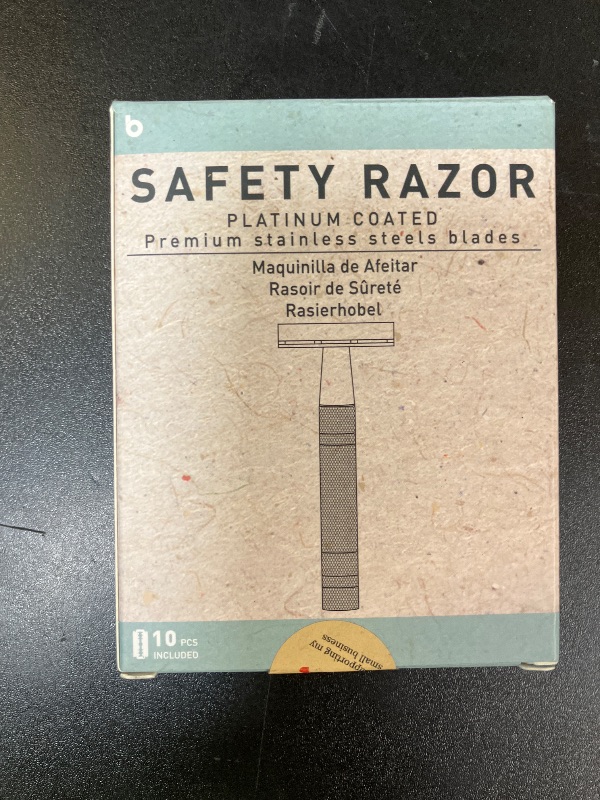 Photo 1 of Black Safety Razor, Single Blade Razors for Men & Women, with 10 Stainless Steel Double Edge Blades, Reusable Metal Razor, 1 Blade Razors, Eco-Friendly, Smooth and Close Shave, Plastic Free