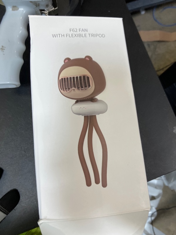 Photo 1 of KinYiLO Cute Bear Stroller Fan Clip On for Baby, Portable Bladeless Fans 4 Speeds Oscillating, 4000mAh Rechargeable Battery Powered, Flexible Tripod Strong Cooling for Bedside Crib Car Seat