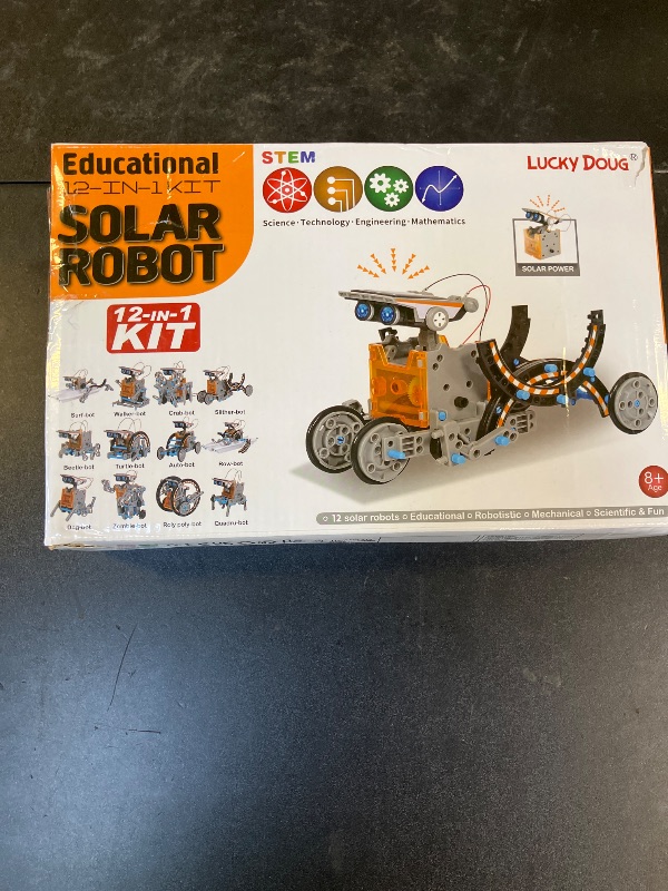 Photo 1 of Lucky Doug Solar Power Kits Toys for Boys Ages 8-13, STEM Robot Kit Toys Gifts for Kids 8 9 10 11 12 13 Years, Educational Building Science Experiment Set Birthday for Kids Boys Girls
