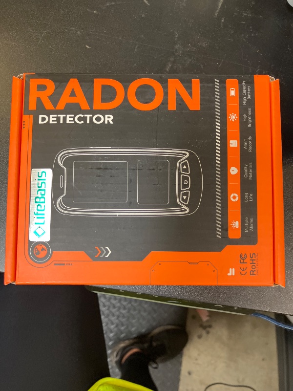 Photo 1 of LifeBasis Radon Detector with TFT Color Display, Portable Radon Monitor for Home Rechargeable Radon Tester Long Data Storage with Visual and Audible Alarm First Data Display in 6 Hours pCi/L or Bq/m³