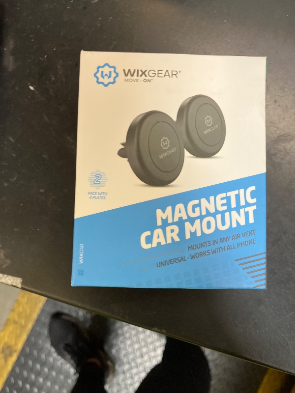 Photo 1 of Magnetic Phone Holder for Car, WixGear [2 Pack] Universal Air Vent Magnetic Phone Mount for Car, Car Phone Holder Mount for Cell Phones and Mini Tablets with 4 Metal Plates