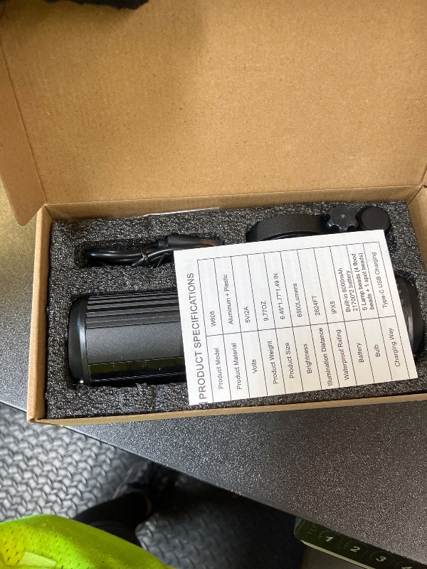 Photo 1 of Bike Lights, 2600 Lumen Bicycle Light with 4 Modes, USB Rechargeable Bike Light, Waterproof Bike Headlight with Low Power Indicator, Wide Beam Bike Lights for Night Riding