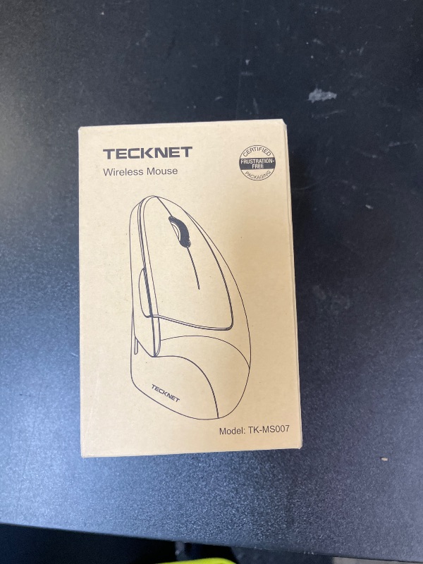 Photo 1 of TECKNET Ergonomic Mouse, Wireless Bluetooth Vertical Mouse, 4800 DPI Optical Tracking, 6 Adjustable DPI, Quiet Clicks, 2.4GHz with USB A Receiver, 12 Months Battery, 6 Buttons, Wide Compatibility