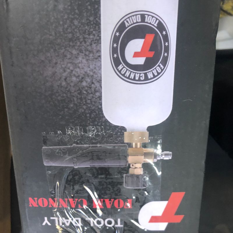 Photo 1 of Tool Daily Foam Cannon with 1/4 Inch Quick Connector, 1 Liter, 5 Pressure Washer Nozzle Tips