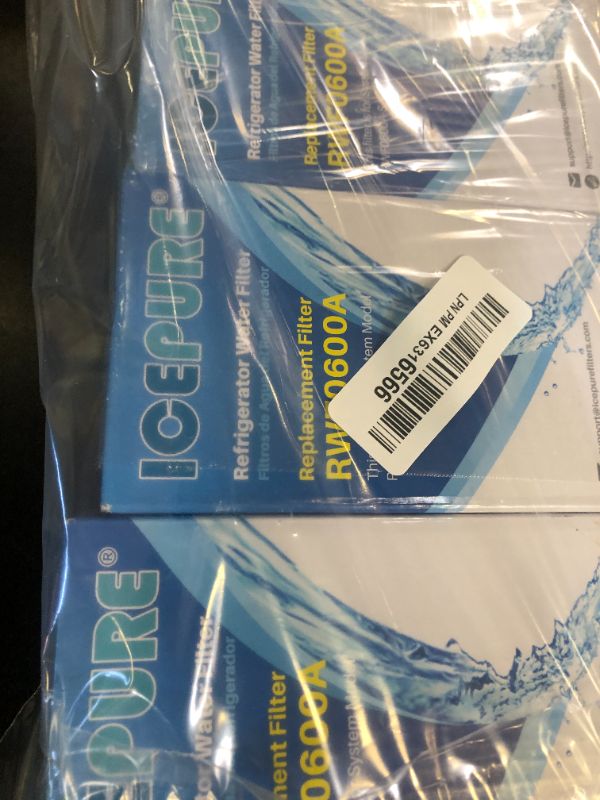Photo 1 of ICEPURE RWF0600A Refrigerator Water Filter Compatible for GE MWF, MWFINT, MWFA, HDX FMG-1, GSE25GSHECSS, 46-9991, GSH25JSDDSS, GSHS6LGBBHSS, PC75009, RWF1060,GSHS6HGDBCSS, 197D6321P006 3PACK
