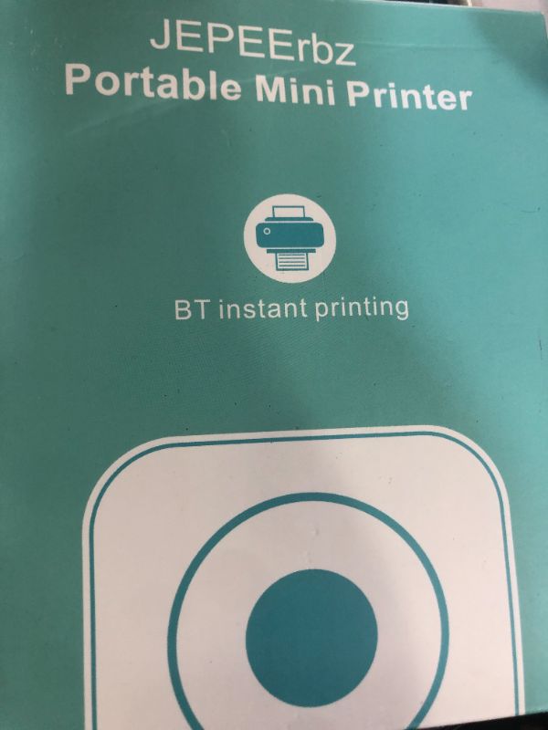 Photo 1 of Mini Printer Portable, Inkless Sticker printer with 8 Rolls Paper, Bluetooth Wireless mini thermal printer Compatible with iOS + Android for Journal, Memo, Photo, Print Pod Gifts for Girls Kids