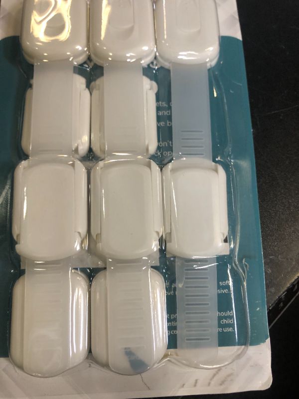 Photo 1 of 6 Pack Vmaisi Multi-Use Adhesive Straps Locks - Childproofing Baby Proofing Cabinet Latches for Drawers, Fridge, Dishwasher, Toilet Seat, Cupboard, Oven,Trash Can, No Drilling (White) (6)
